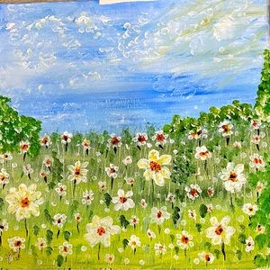 Signed Original Acrylic Painting “ Pure Innocence “.  12” X 12” Canvas Board.